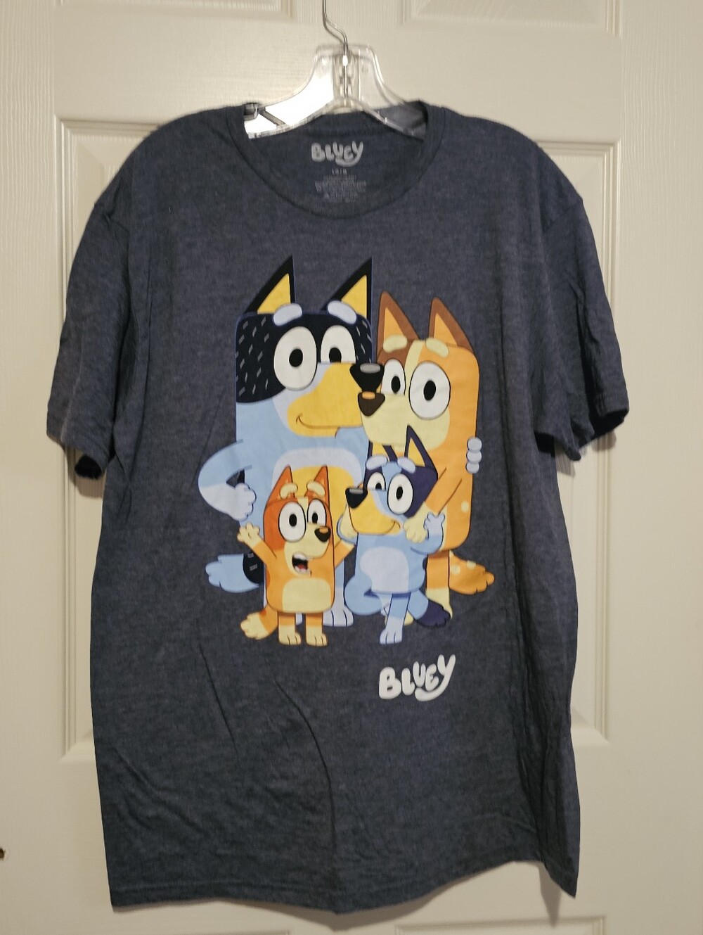 Bluey Family Graphic Tee - Dark Blue Sz L